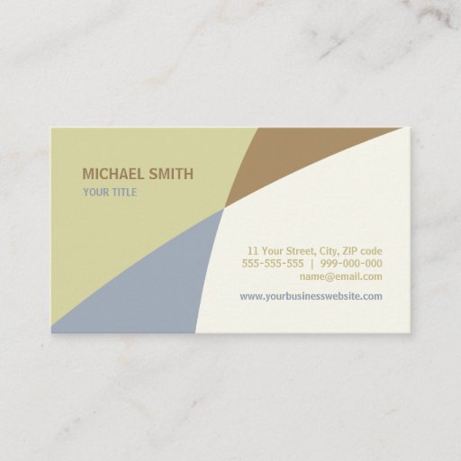 Customizable Earth Toned Shapes business card