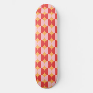Abstract shapes colourful pattern   skateboard