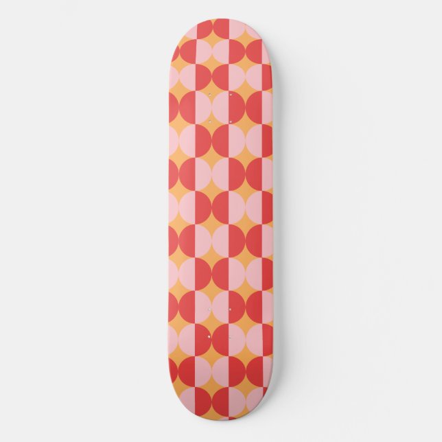 Abstract shapes colourful pattern   skateboard (Front)