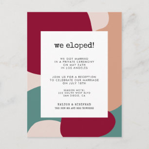 Abstract shapes contemporary We eloped Postcard