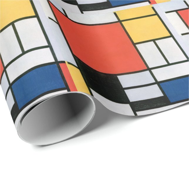 ABSTRACT SHAPES DISTRESSED MONDRIAN   WRAPPING PAPER (Roll Corner)