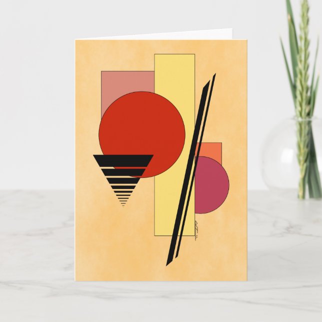 Abstract Shapes Greeting Card (Front)