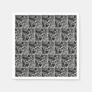 Abstract shapes in black & white napkins