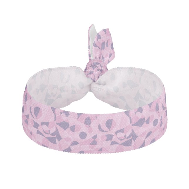 Abstract Shapes in Pink Purple Hair Ties (Front)