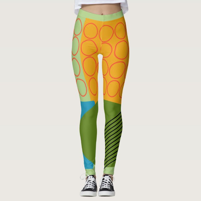 Abstract Shapes  Leggings (Front)