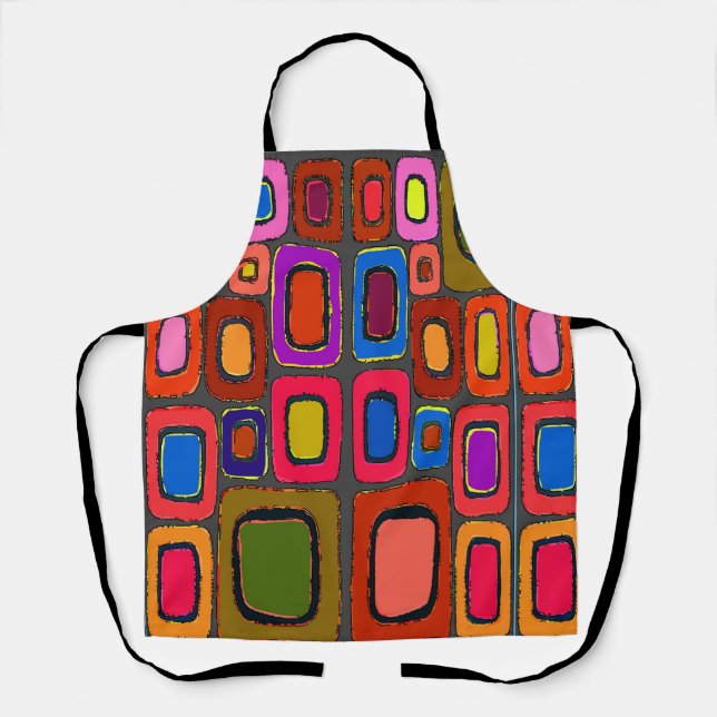 Abstract Shapes, Matisse Style, add text, Apron (Front)