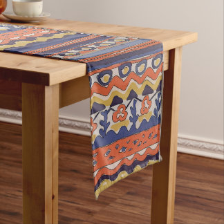 Abstract Shapes, Matisse Style, add text, Short Ta Medium Table Runner