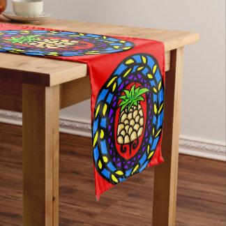 Abstract Shapes, Matisse Style, add text, Short Ta Medium Table Runner