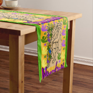 Abstract Shapes, Matisse Style, add text, Short Ta Medium Table Runner