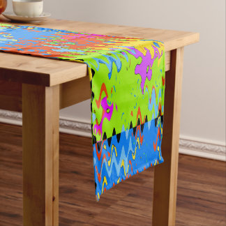 Abstract Shapes, Matisse Style, add text, Short Ta Short Table Runner
