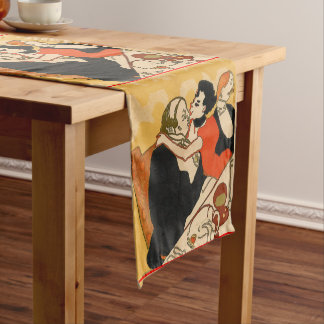 Abstract Shapes, Matisse Style, add text, Short Ta Short Table Runner