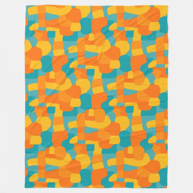 Abstract Shapes Mosaic 310722 Fleece Blanket (Front)