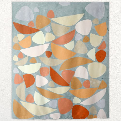 Abstract  Shapes Orange Tapestry