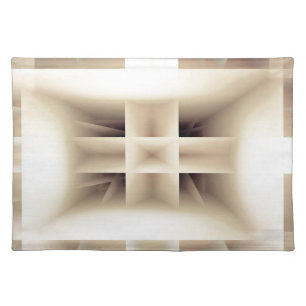 Abstract shapes pattern cloth placemat