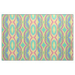 Abstract Shapes Pattern Pink Yellow Green Blue Fabric