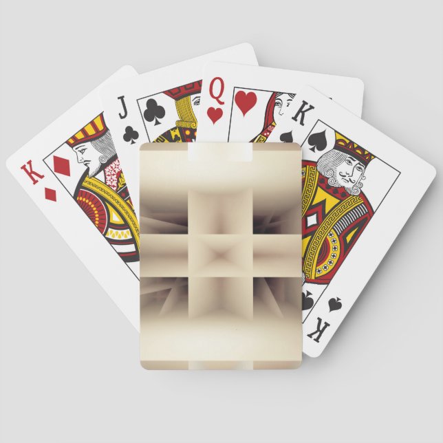 Abstract shapes pattern poker cards (Back)