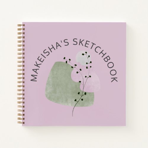 Abstract Shapes Personalized Sketchbook Notebook