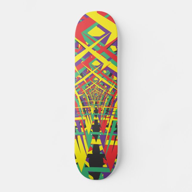 Abstract shapes skateboard deck (Front)