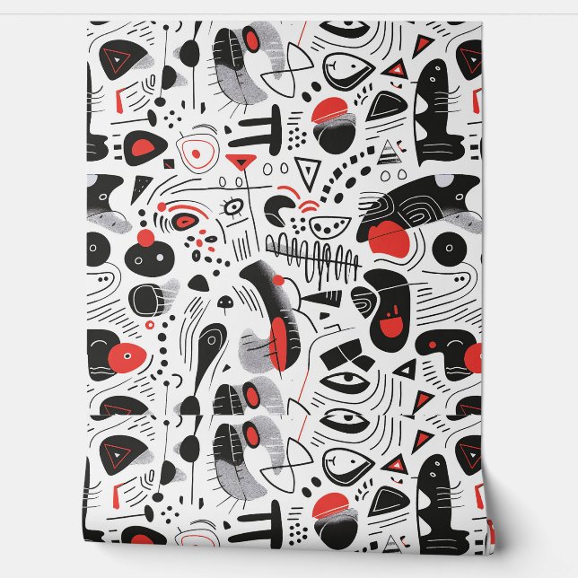 Abstract Shapescape Pattern Wallpaper (Unrolling)