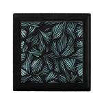 Abstract Shattered Glass Blue Pattern Keepsake Box