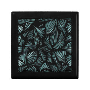 Abstract Shattered Glass Blue Pattern Keepsake Box