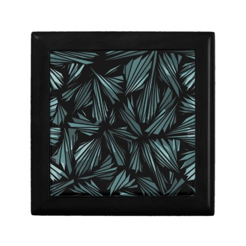 Abstract Shattered Glass Blue Pattern Keepsake Box