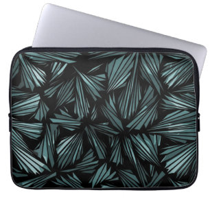 Abstract Shattered Glass Blue Pattern Laptop Sleeve