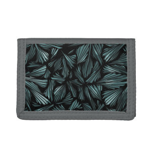 Abstract Shattered Glass Blue Pattern Trifold Wallet