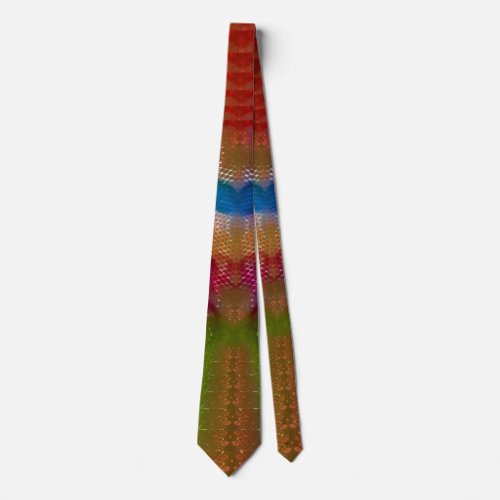 Abstract Shimmering Optical Illusion Colorful Neck Tie