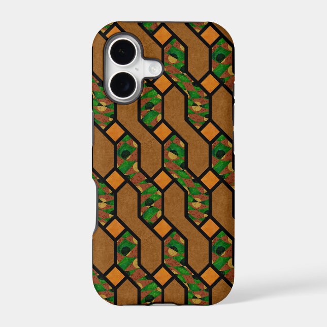 Abstract Shimmy Wood Pattern Iphone Case (Back)
