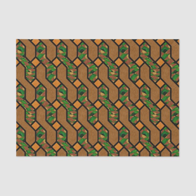 Abstract Shimmy Wood Pattern Tissue Paper (Front)