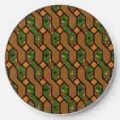 Abstract Shimmy Wood Pattern Wireless Charger (Front)