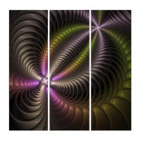Abstract Shiny Trippy Colorful 3D Fractal Art