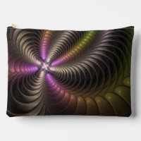 Abstract Shiny Trippy Colorful 3D Fractal Art