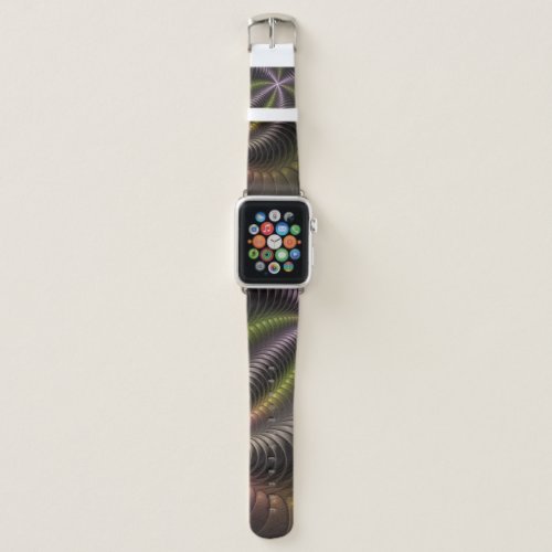 Abstract Shiny Trippy Colorful 3D Fractal Art Apple Watch Band