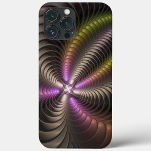 Abstract Shiny Trippy Colorful 3D Fractal Art iPhone 13 Pro Max Case