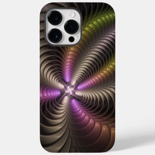 Abstract Shiny Trippy Colorful 3D Fractal Art Case_Mate iPhone 14 Pro Max Case