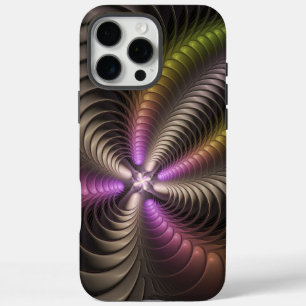 Abstract Shiny Trippy Colorful 3D Fractal Art iPhone 16 Pro Max Case
