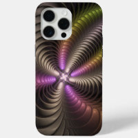 Abstract Shiny Trippy Colorful 3D Fractal Art