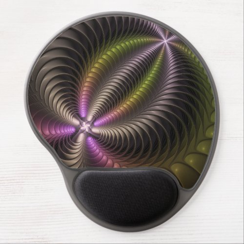 Abstract Shiny Trippy Colorful 3D Fractal Art Gel Mouse Pad