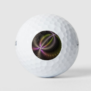 Abstract Shiny Trippy Colorful 3D Fractal Art Golf Balls