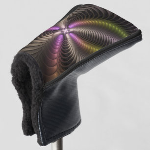 Abstract Shiny Trippy Colorful 3D Fractal Art Golf Head Cover