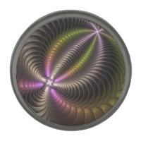 Abstract Shiny Trippy Colorful 3D Fractal Art