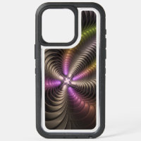 Abstract Shiny Trippy Colorful 3D Fractal Art
