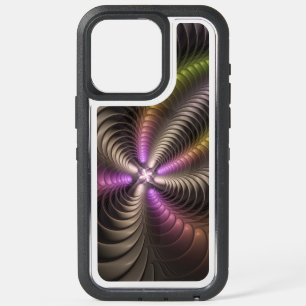 Abstract Shiny Trippy Colorful 3D Fractal Art iPhone 15 Pro Max Case