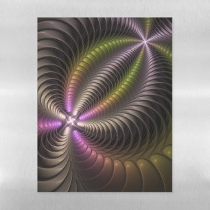 Abstract Shiny Trippy Colorful 3D Fractal Art Magnetic Dry Erase Sheet