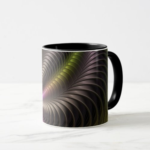 Abstract Shiny Trippy Colorful 3D Fractal Art Mug