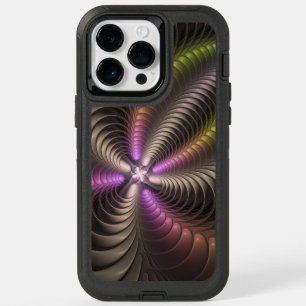 Abstract Shiny Trippy Colorful 3D Fractal Art OtterBox iPhone 14 Pro Max Case