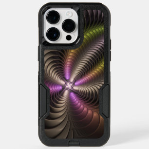 Abstract Shiny Trippy Colorful 3D Fractal Art OtterBox iPhone 14 Pro Max Case