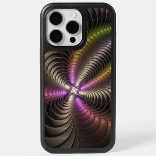 Abstract Shiny Trippy Colorful 3D Fractal Art iPhone 15 Pro Max Case